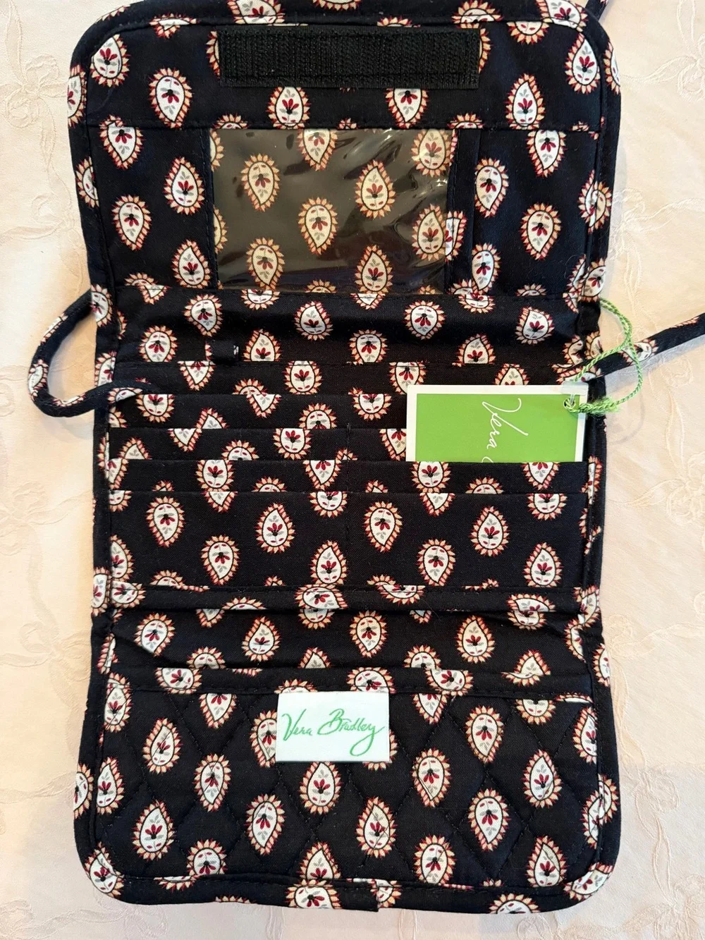 Vera Bradley Wallet with Strap Crossbody - Classic Black NWT